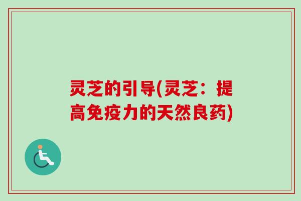 灵芝的引导(灵芝：提高免疫力的天然良药)