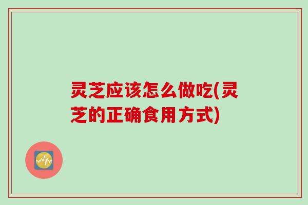 灵芝应该怎么做吃(灵芝的正确食用方式)