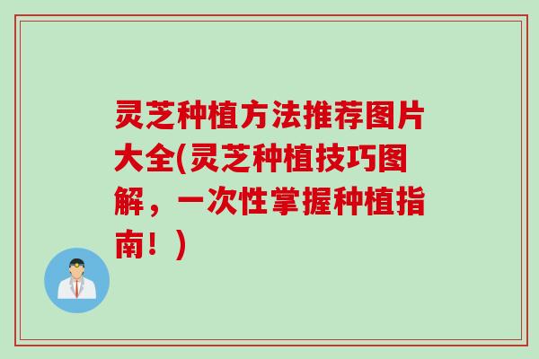 灵芝种植方法推荐图片大全(灵芝种植技巧图解，一次性掌握种植指南！)