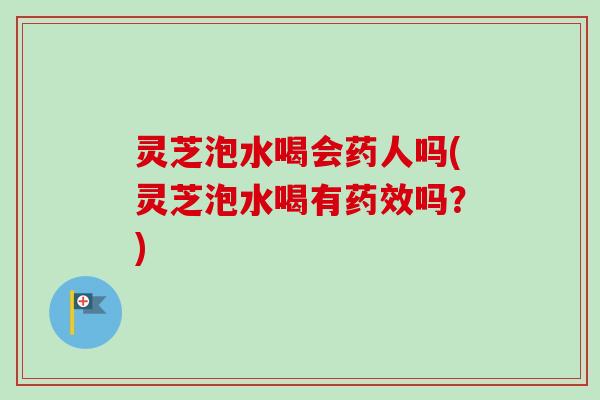 灵芝泡水喝会药人吗(灵芝泡水喝有药效吗？)