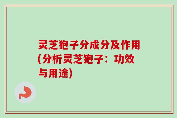 灵芝狍子分成分及作用(分析灵芝狍子：功效与用途)