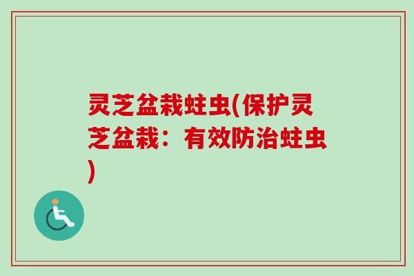 灵芝盆栽蛀虫(保护灵芝盆栽：有效防治蛀虫)