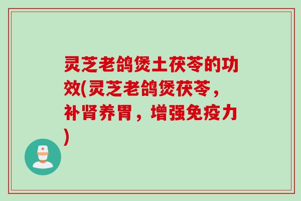 灵芝老鸽煲土茯苓的功效(灵芝老鸽煲茯苓，补肾养胃，增强免疫力)
