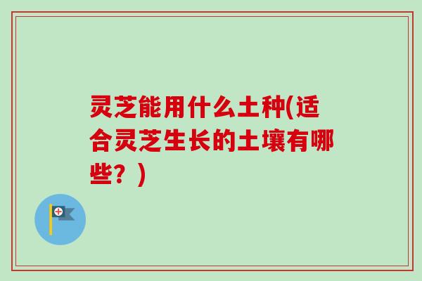 灵芝能用什么土种(适合灵芝生长的土壤有哪些？)