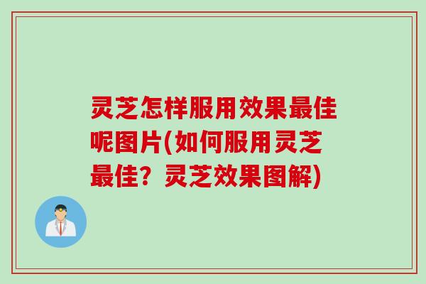 灵芝怎样服用效果佳呢图片(如何服用灵芝佳？灵芝效果图解)