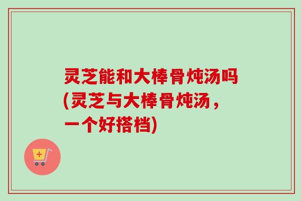 灵芝能和大棒骨炖汤吗(灵芝与大棒骨炖汤，一个好搭档)