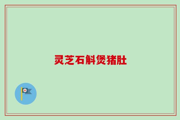 灵芝石斛煲猪肚