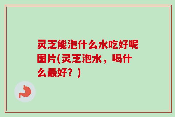 灵芝能泡什么水吃好呢图片(灵芝泡水，喝什么最好？)