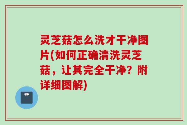 灵芝菇怎么洗才干净图片(如何正确清洗灵芝菇,让其完全干净?附详细图解) 灵芝菇怎么洗才干净图片(如何正确清洗灵芝菇,让其完全干净?附详细图解)