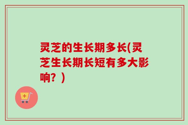 灵芝的生长期多长(灵芝生长期长短有多大影响？)