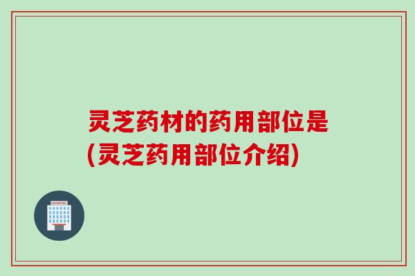 灵芝药材的药用部位是(灵芝药用部位介绍) 灵芝药材的药用部位是(灵芝药用部位介绍)