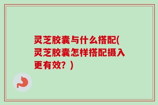 灵芝胶囊与什么搭配(灵芝胶囊怎样搭配摄入更有效？)