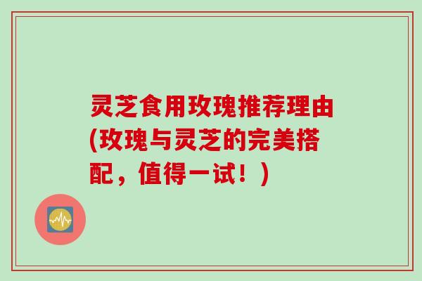 灵芝食用玫瑰推荐理由(玫瑰与灵芝的完美搭配，值得一试！)