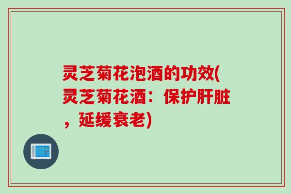 灵芝菊花泡酒的功效(灵芝菊花酒：保护肝脏，延缓衰老)