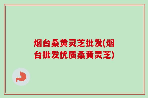 烟台桑黄灵芝批发(烟台批发优质桑黄灵芝)