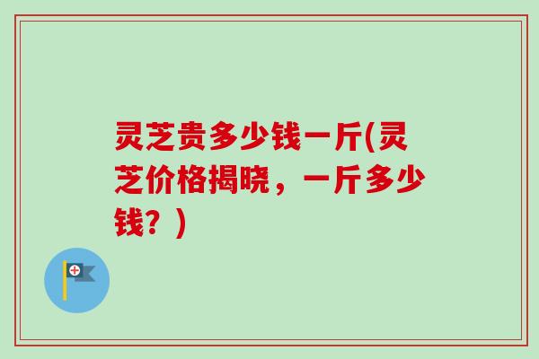 灵芝贵多少钱一斤(灵芝价格揭晓，一斤多少钱？)