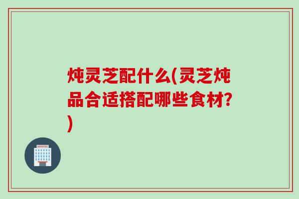 炖灵芝配什么(灵芝炖品合适搭配哪些食材？)