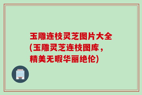 玉雕连枝灵芝图片大全(玉雕灵芝连枝图库，精美无暇华丽绝伦)