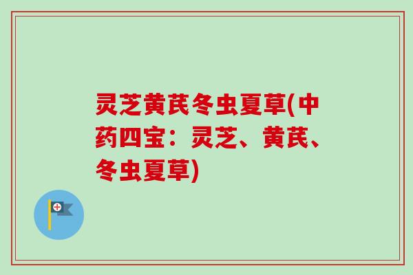 灵芝黄芪冬虫夏草(四宝:灵芝、黄芪、冬虫夏草) 灵芝黄芪冬虫夏草(四宝:灵芝、黄芪、冬虫夏草)