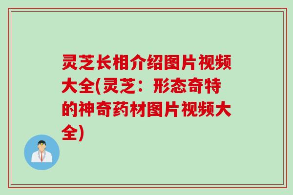 灵芝长相介绍图片视频大全(灵芝：形态奇特的神奇药材图片视频大全)