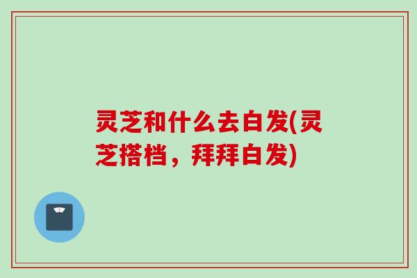 灵芝和什么去白发(灵芝搭档,拜拜白发) 灵芝和什么去白发(灵芝搭档,拜拜白发)
