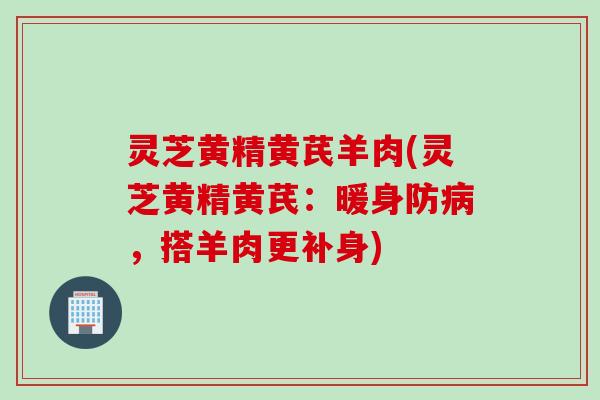 灵芝黄精黄芪羊肉(灵芝黄精黄芪：暖身防病，搭羊肉更补身)