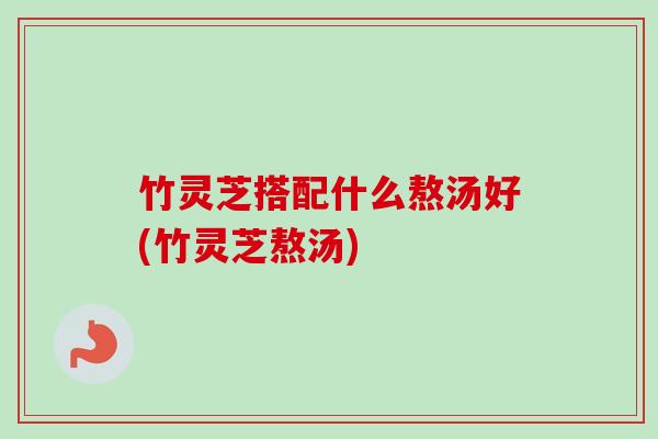 竹灵芝搭配什么熬汤好(竹灵芝熬汤)