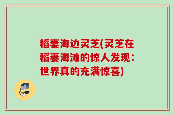 稻妻海边灵芝(灵芝在稻妻海滩的惊人发现：世界真的充满惊喜)