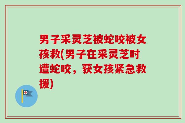 男子采灵芝被蛇咬被女孩救(男子在采灵芝时遭蛇咬，获女孩紧急救援)