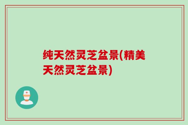 纯天然灵芝盆景(精美天然灵芝盆景)