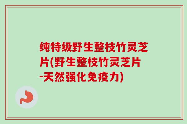 纯特级野生整枝竹灵芝片(野生整枝竹灵芝片-天然强化免疫力)