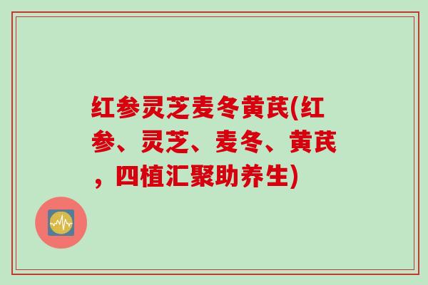 红参灵芝麦冬黄芪(红参、灵芝、麦冬、黄芪，四植汇聚助养生)