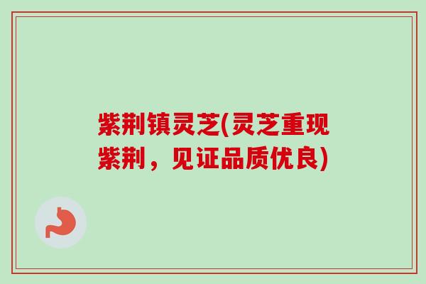 紫荆镇灵芝(灵芝重现紫荆,见证品质优良) 紫荆镇灵芝(灵芝重现紫荆,见证品质优良)