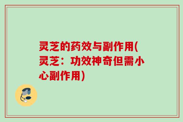 灵芝的药效与副作用(灵芝：功效神奇但需小心副作用)
