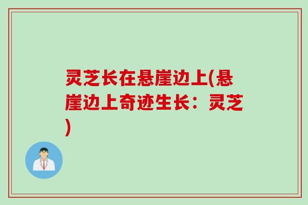 灵芝长在悬崖边上(悬崖边上奇迹生长：灵芝)