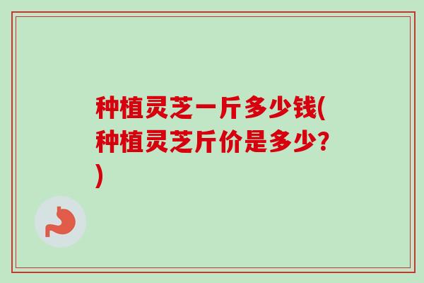 种植灵芝一斤多少钱(种植灵芝斤价是多少？)