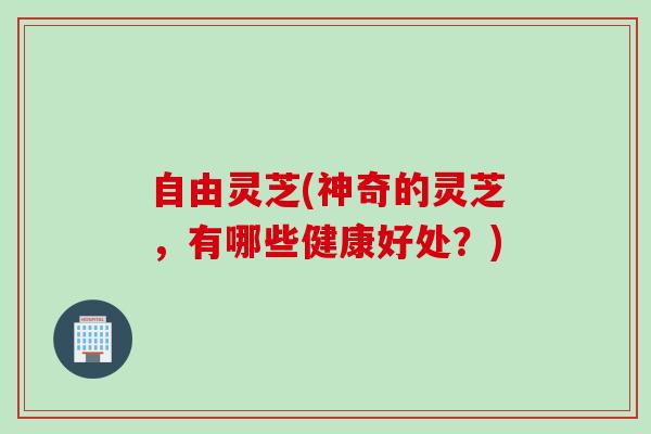 自由灵芝(神奇的灵芝，有哪些健康好处？)