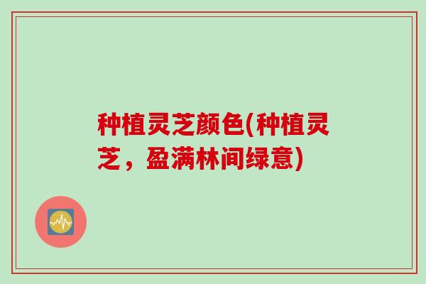种植灵芝颜色(种植灵芝，盈满林间绿意)