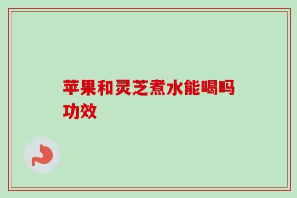 苹果和灵芝煮水能喝吗功效