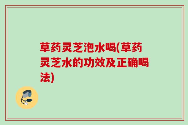 草药灵芝泡水喝(草药灵芝水的功效及正确喝法)