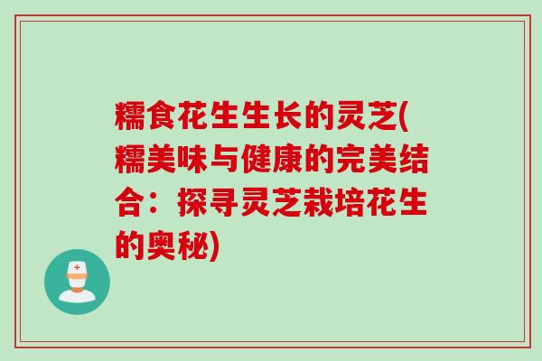 糯食花生生长的灵芝(糯美味与健康的完美结合：探寻灵芝栽培花生的奥秘)