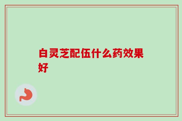 白灵芝配伍什么药效果好