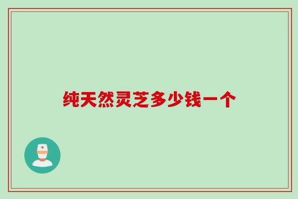 纯天然灵芝多少钱一个