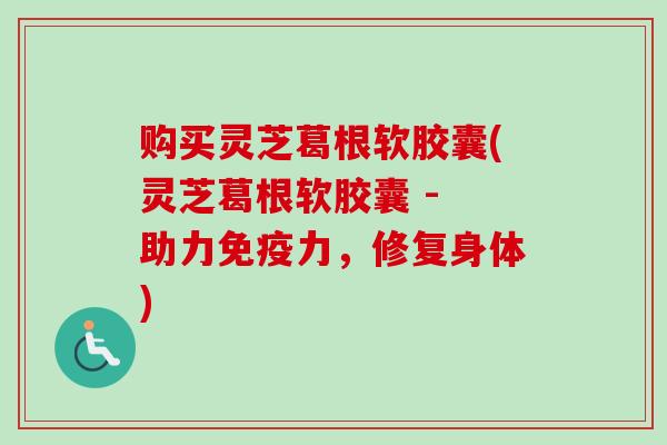 购买灵芝葛根软胶囊(灵芝葛根软胶囊 - 助力免疫力，修复身体)