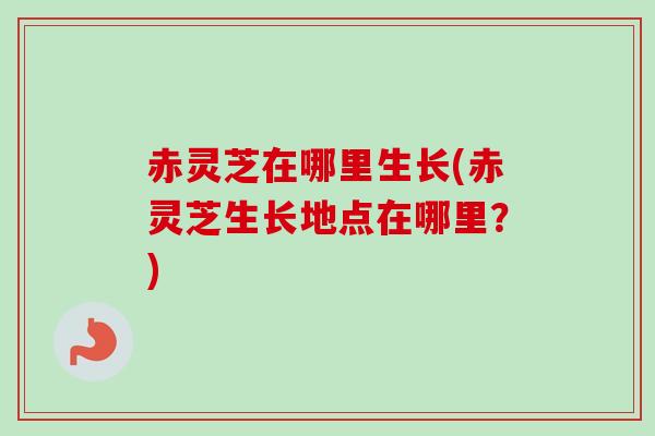 赤灵芝在哪里生长(赤灵芝生长地点在哪里？)