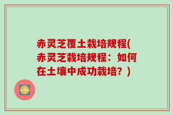 赤灵芝覆土栽培规程(赤灵芝栽培规程：如何在土壤中成功栽培？)