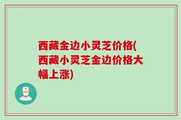 西藏金边小灵芝价格(西藏小灵芝金边价格大幅上涨)