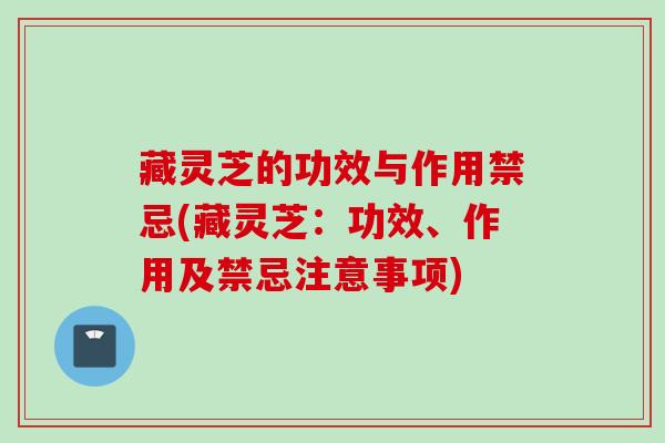 藏灵芝的功效与作用禁忌(藏灵芝:功效、作用及禁忌注意事项) 藏灵芝的功效与作用禁忌(藏灵芝:功效、作用及禁忌注意事项)