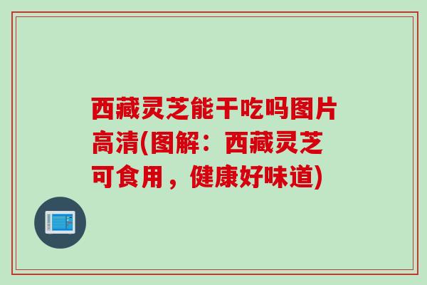西藏灵芝能干吃吗图片高清(图解:西藏灵芝可食用,健康好味道) 西藏灵芝能干吃吗图片高清(图解:西藏灵芝可食用,健康好味道)