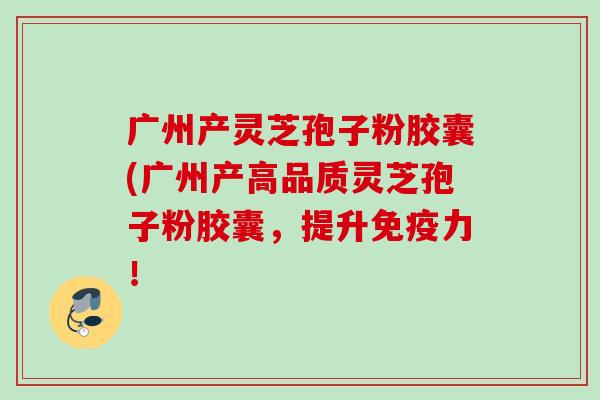 广州产灵芝孢子粉胶囊(广州产高品质灵芝孢子粉胶囊，提升免疫力！